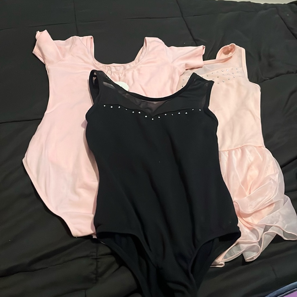 3pack of little girls ballet one pieces